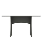 Table de salle à manger moderne du milieu du siècle pour 6 personnes, gris et blanc