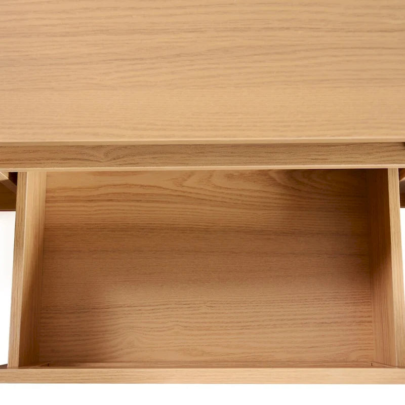Meuble TV en bois et rotin pour 1, compatible jusqu'à 85"