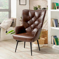 Fauteuil d'appoint capitonné en velours (marron / vert / noir / gris)