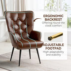 Fauteuil d'appoint capitonné en velours (marron / vert / noir / gris)