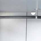 Armoire d'angle blanc/gris avec tringle à vêtements et 2 étagères