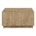 NADAAL STUDIOS Niall, Square Wooden Coffee Table, Brown - 31.5 X 31.5 X 16