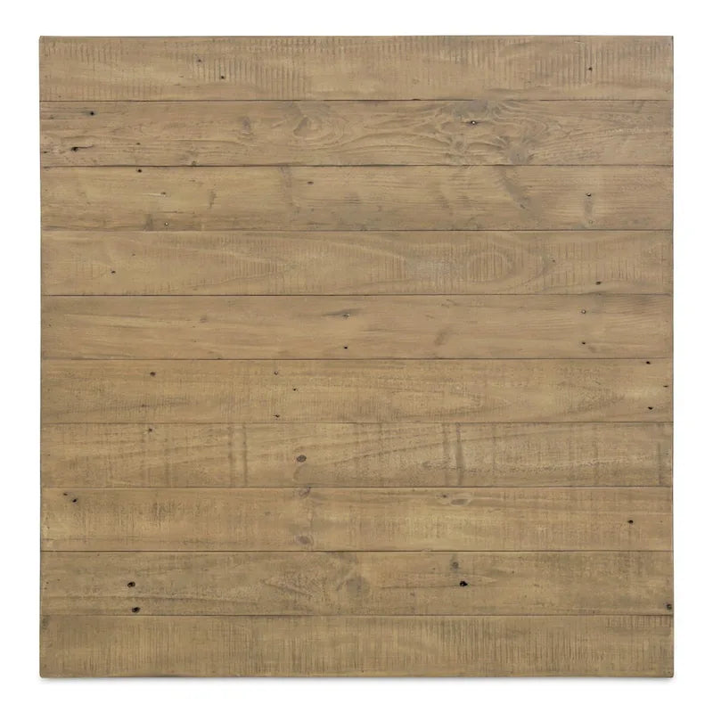 Table basse carrée en bois de récupération marron, style rustique, pour 2-4 personnes, 80 × 80 × 40,6 cm