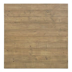 Table basse carrée en bois de récupération marron, style rustique, pour 2-4 personnes, 80 × 80 × 40,6 cm